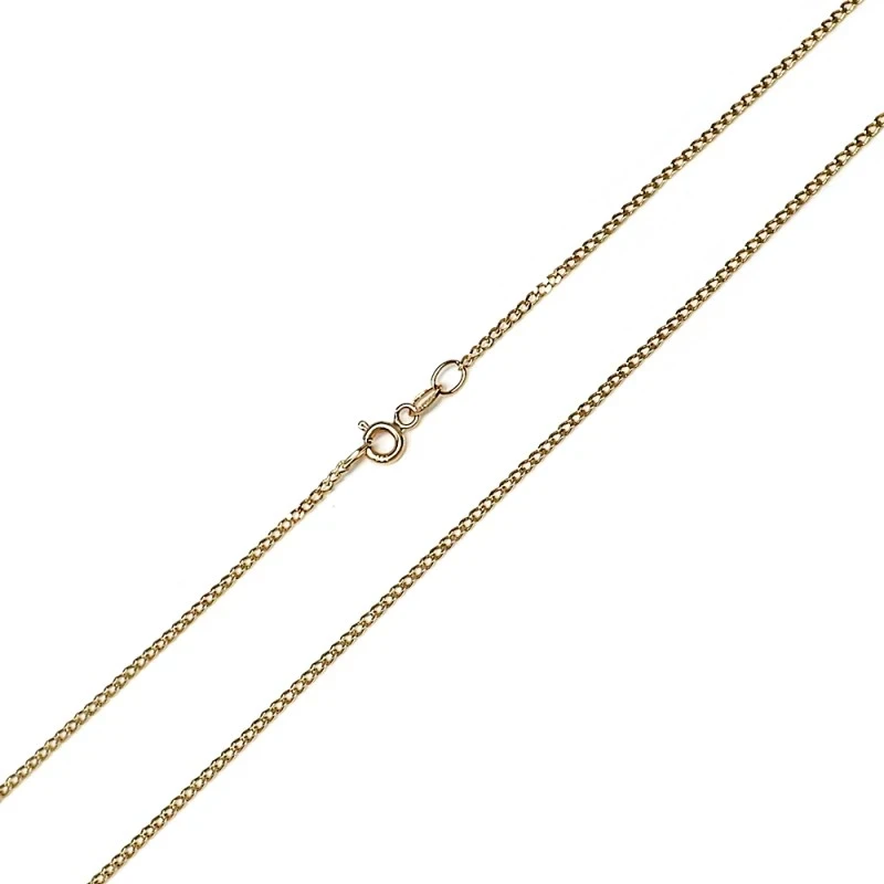 Cadena oro 18k barbada hueca 45 x 1mm. 1.90 grs. [9441]