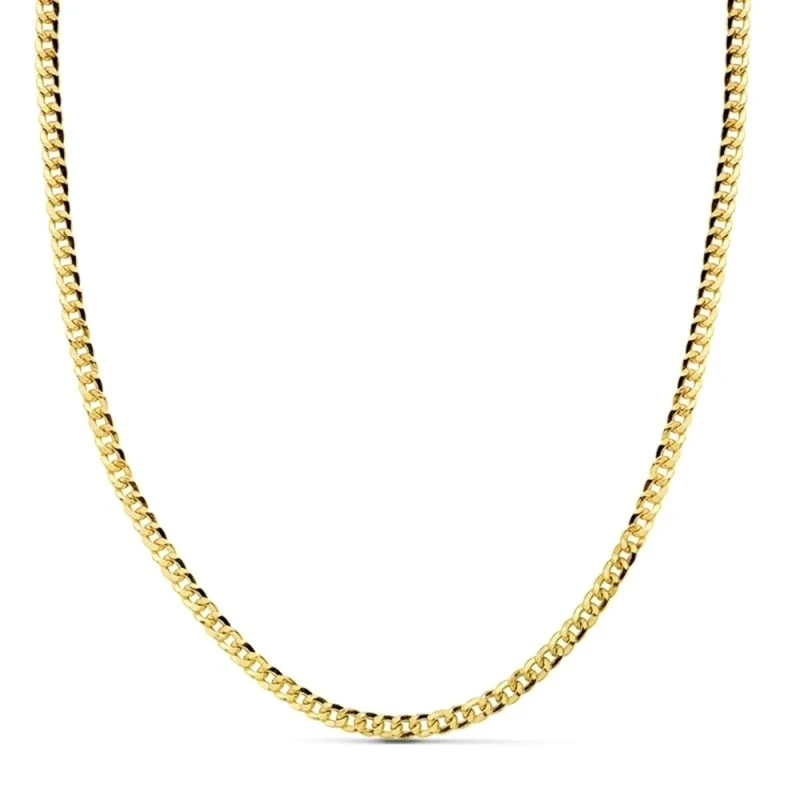 Cadena oro 18k barbada 50 cm hueca 3 mm. 5.85 gr. [9659]