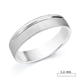 Alianza oro blanco 18k 5,5mm. [8063GR]