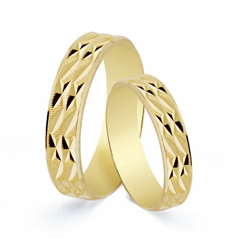Alianza oro 18k tallada 4mm. [AA1865GR]