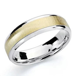 Alianza oro 18k bicolor 5,5mm. [8028GR]