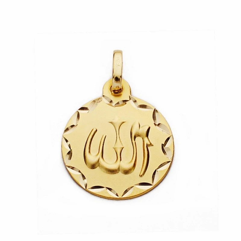 Medalla oro 18k ALÁ ES GRANDE 16mm. labrado tallado [AA2553GR]