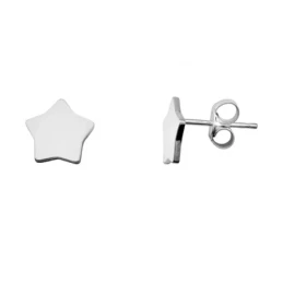Pendientes plata Ley 925m. rodiada estrellas brillo [AA3649]