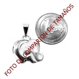 Colgante plata Ley 925m elefante mate brillo [1087]