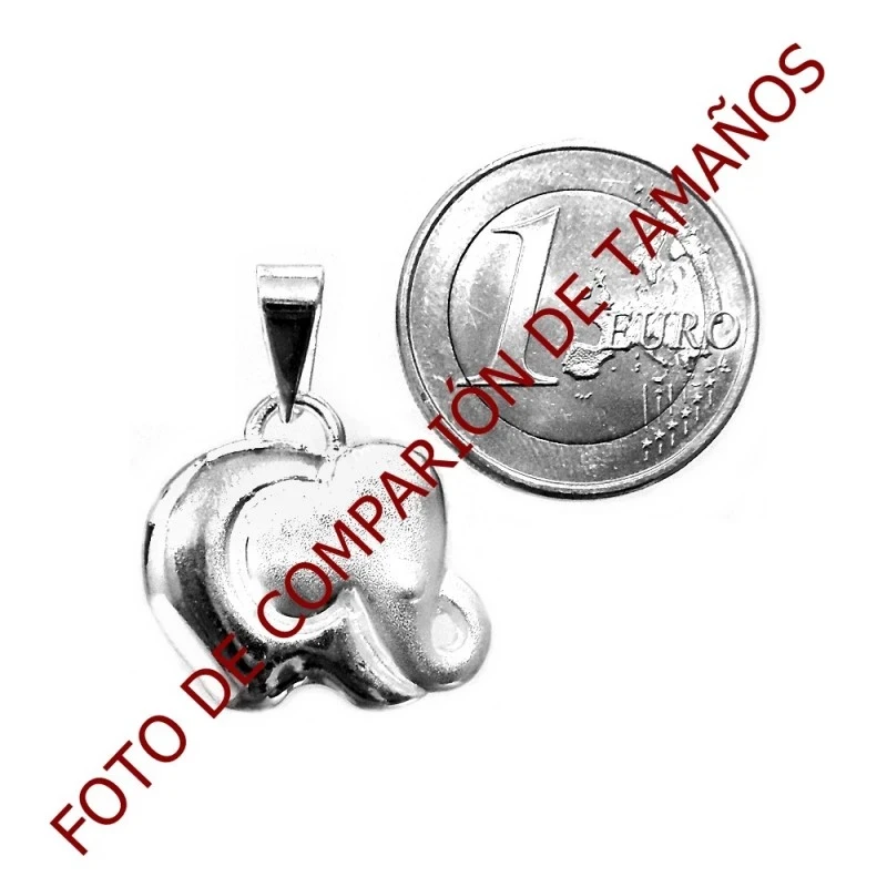 Colgante plata Ley 925m elefante mate brillo [1087]