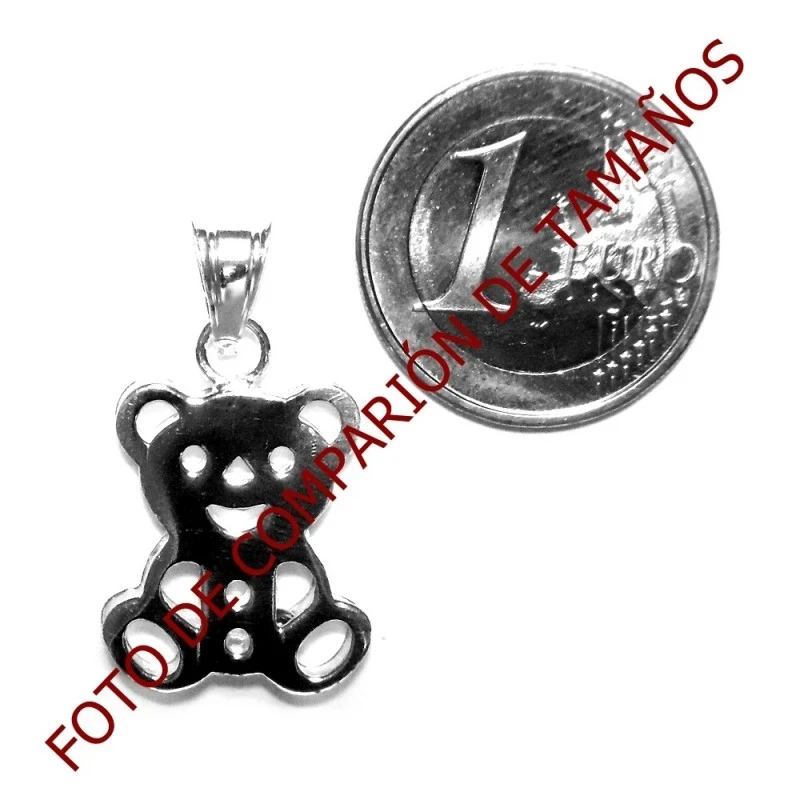 Colgante plata Ley 925m oso calado doble [1144]