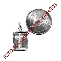 Colgante plata Ley 925m chapa pergamino con Cristo crucifijo [1185]