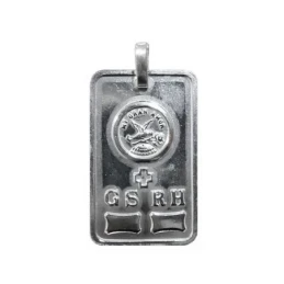 Colgante plata Ley 925m Chapa pergamino GS.RH. MI GRAN AMOR [1638]