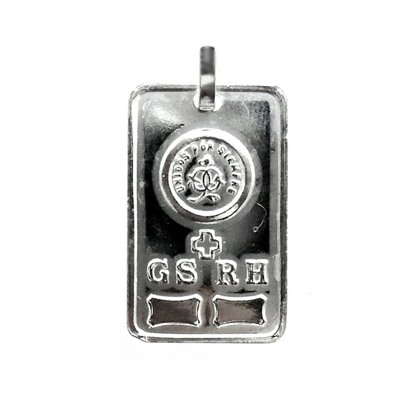 Colgante plata Ley 925m chapa GS.RH. UNIDOS POR SIEMPRE [1639]