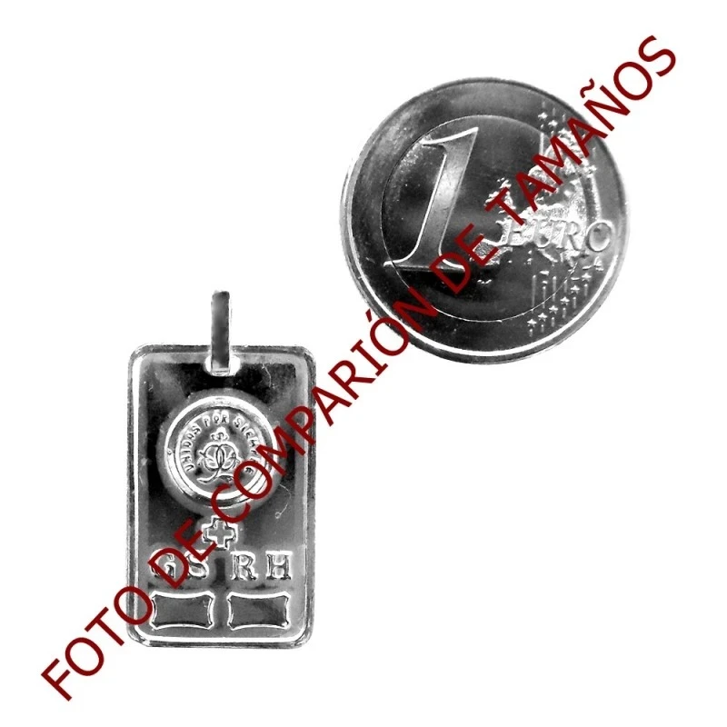 Colgante plata Ley 925m chapa GS.RH. UNIDOS POR SIEMPRE [1639]
