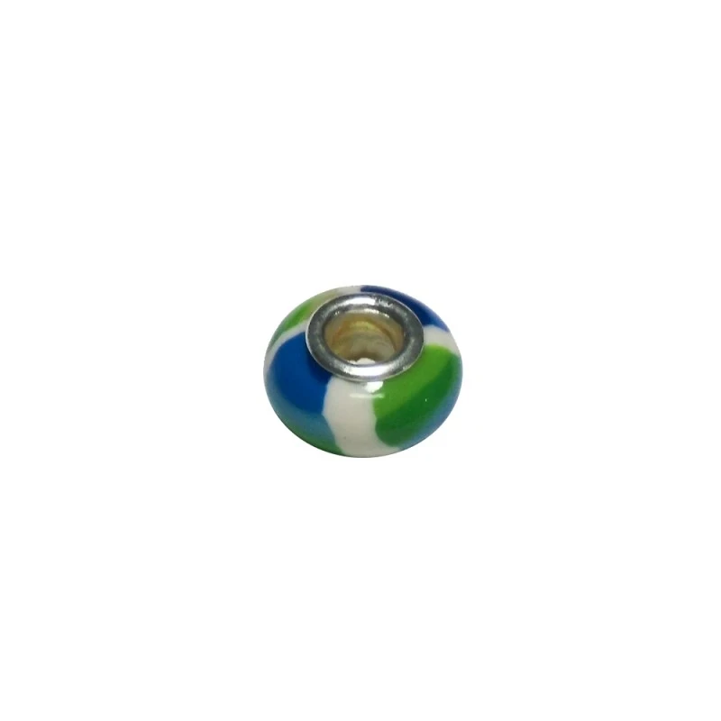 Colgante plata ley 925m abalorio esmalte colores pulseras [AA7929]