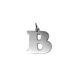Colgante plata ley 925m liso 21mm. letra B [AA7728]