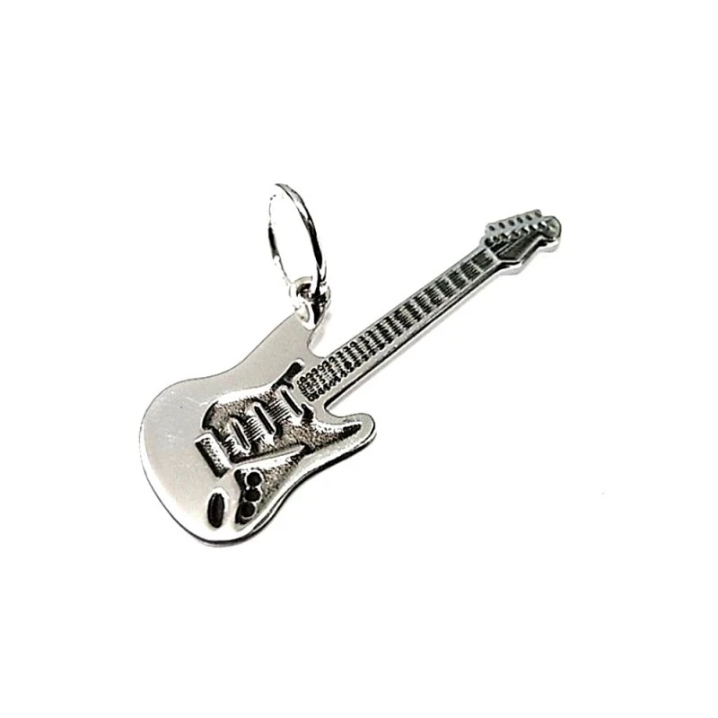 Colgante plata ley 925m 35mm. guitarra eléctrica [AA7812]