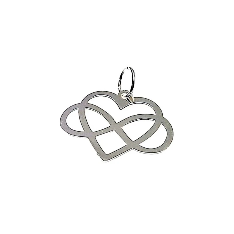 Colgante plata ley 925m 28mm. corazón infinito [AA7844]