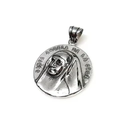Medalla colgante plata ley 925m 30mm. Santa Ángela Cruz [AA8161]