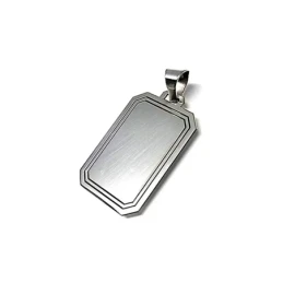 Colgante plata ley 925m 24mm. chapa rectangular [AA8280]