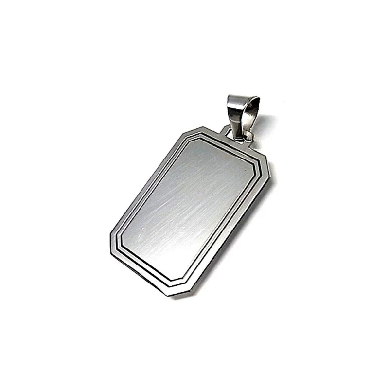 Colgante plata ley 925m 24mm. chapa rectangular [AA8280]