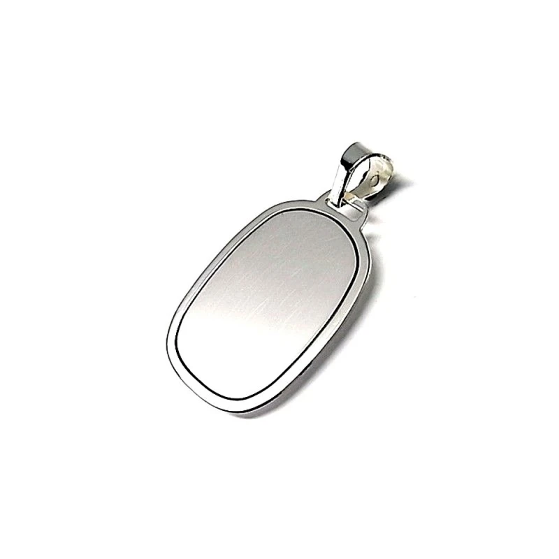 Colgante plata ley 925m 28mm. chapa ovalado [AA8281]