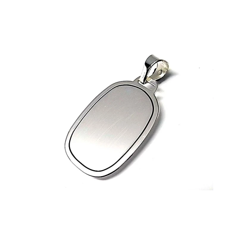Colgante plata ley 925m 24mm. chapa ovalado [AA8282]
