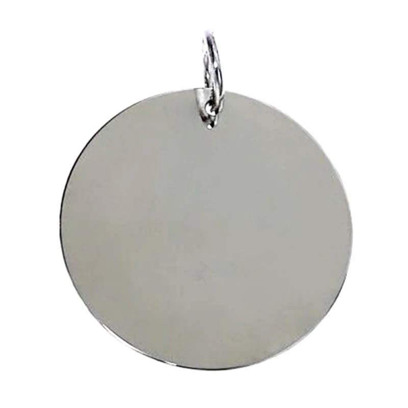 Colgante plata ley 925m 12mm. disco liso [AA8314GR]