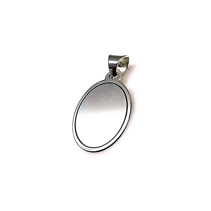 Colgante plata ley 925m 22mm. chapa ovalado [AA8315GR]