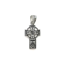 Colgante plata ley 925m 23mm. cruz oxidada [AA8319]