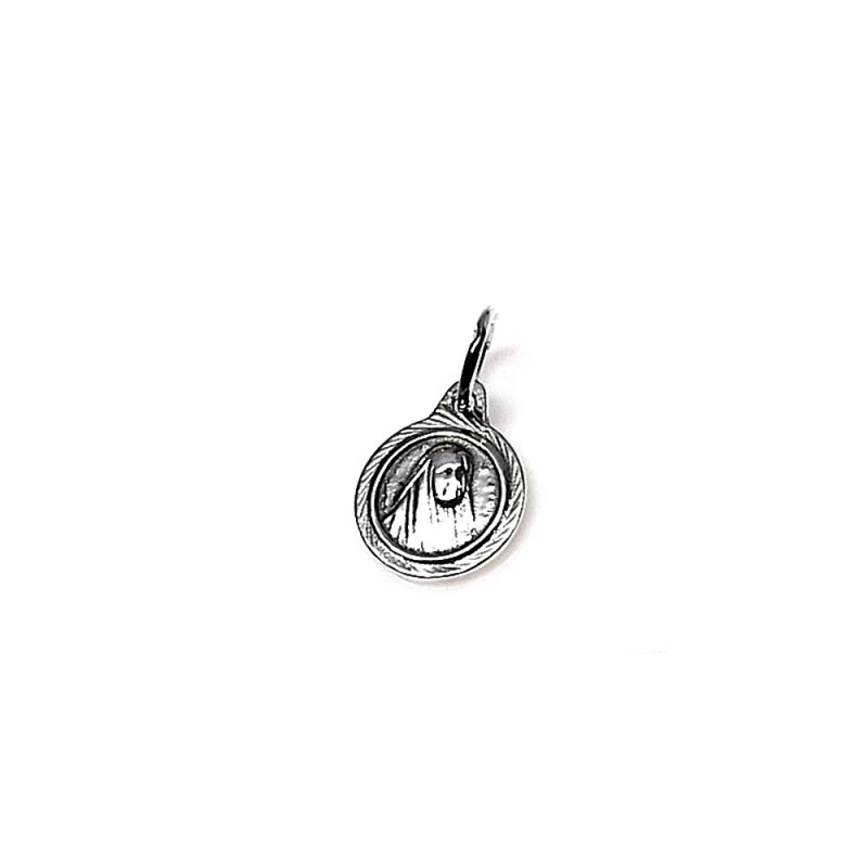Colgante plata ley 925m 10mm. medalla Ángela Cruz lenteja [AA8343]