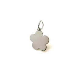 Colgante plata ley 925m 15mm. chapa flor láser [AA8379GR]