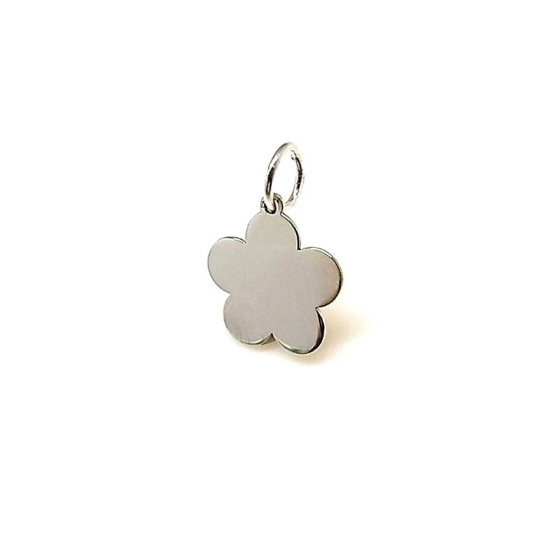 Colgante plata ley 925m 15mm. chapa flor láser [AA8379GR]
