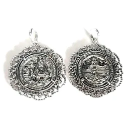 Colgante plata ley 925m 35mm. medalla Virgen Cabeza [AA8487]