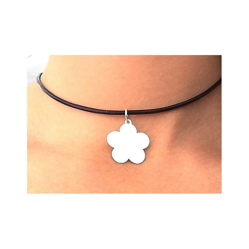 Colgante plata ley 925m 19mm. chapa florpara grabar [AA8494]