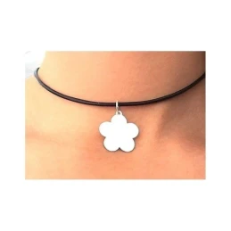 Colgante plata ley 925m 19mm. chapa florpara grabar [AA8494GR]