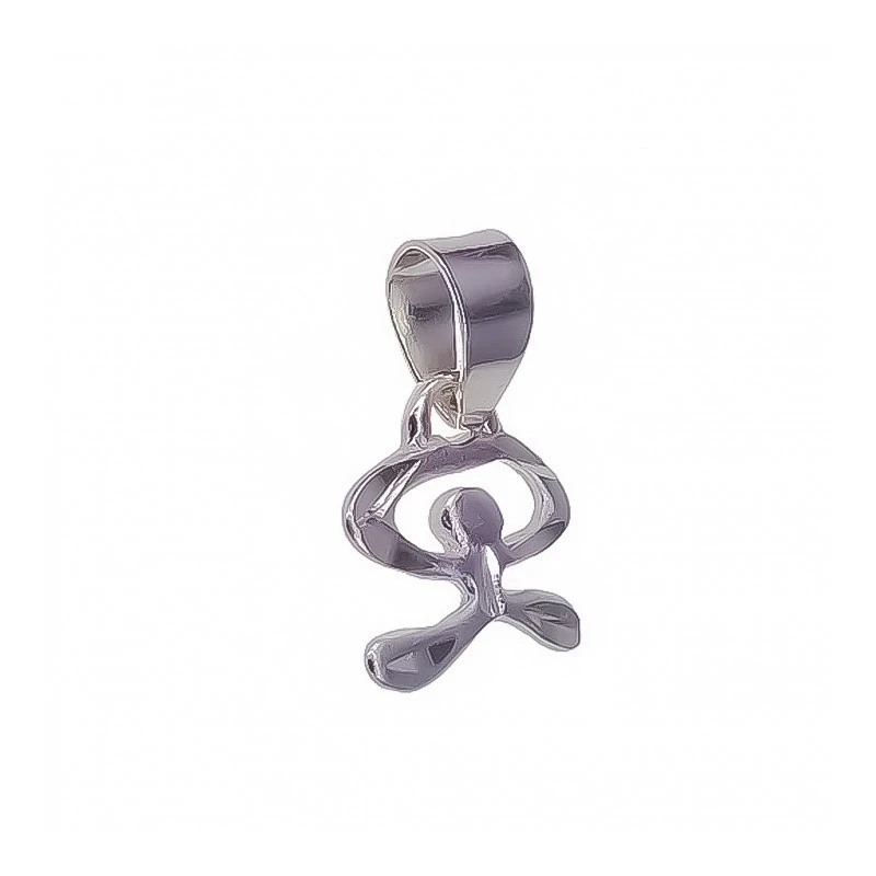 Colgante plata Ley 925m Indalo tallado 8mm. [AB1077]