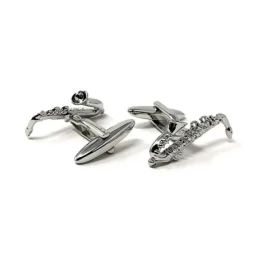 Gemelos metálicos 25mm. saxofón hombre
