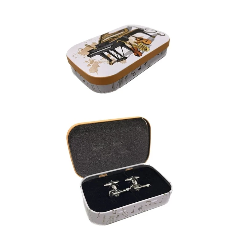 Gemelos metálicos 26mm. guitarra hombre