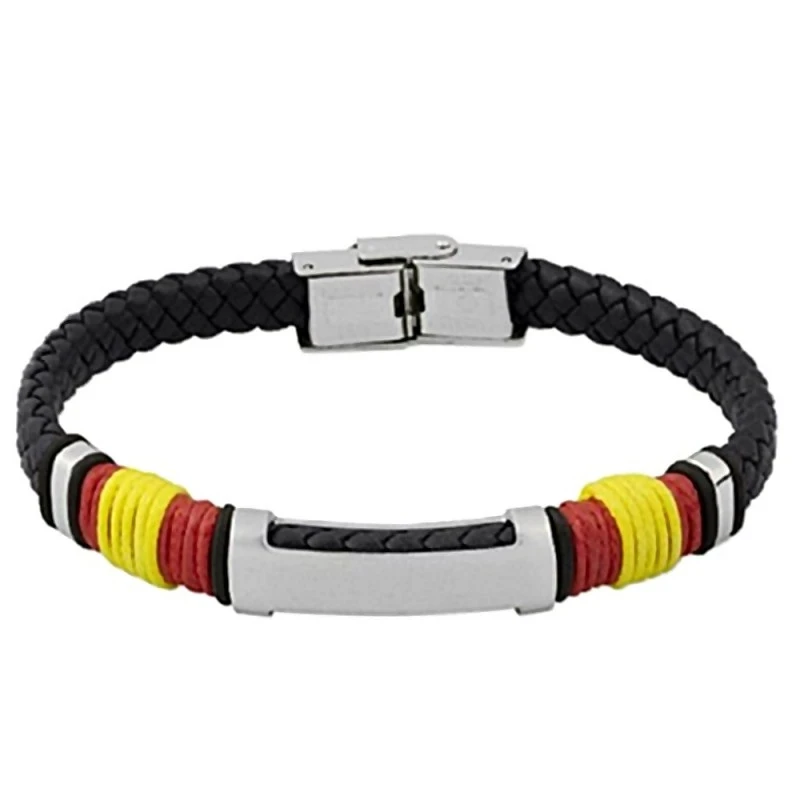 Pulsera acero inox rodiado colección Soul Albero 21cm. bandera España