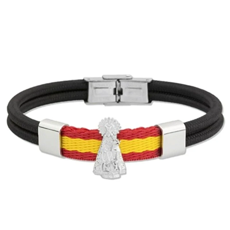 Pulsera acero inox. rodiado colección Soul Albero Virgen de los Desam