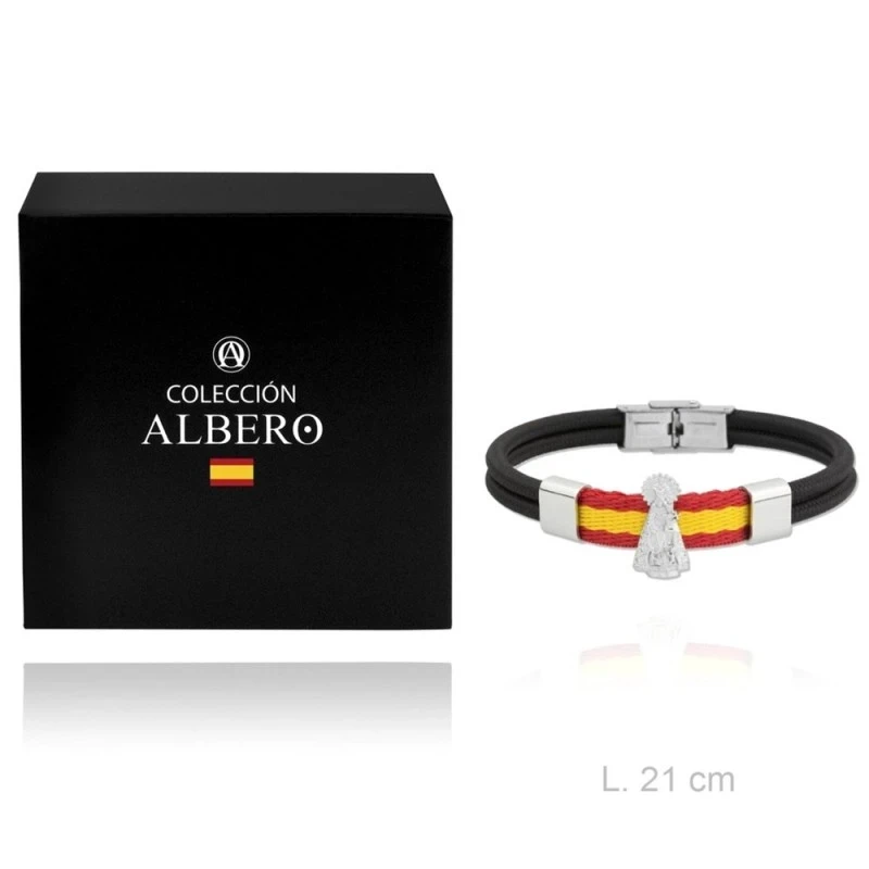 Pulsera acero inox. rodiado colección Soul Albero Virgen de los Desam