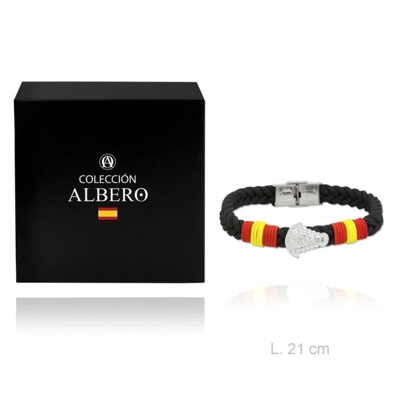 Pulsera acero inox. rodiado colección Soul Albero 21cm virgen del Roc