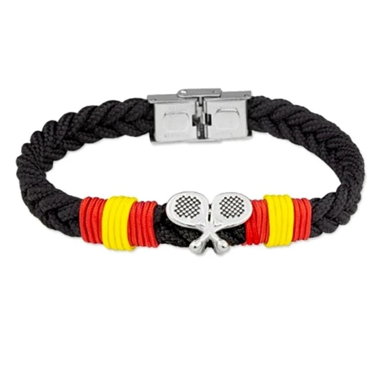 Pulsera acero inox. rodiado colección Soul Albero 21cm. palas pádel b