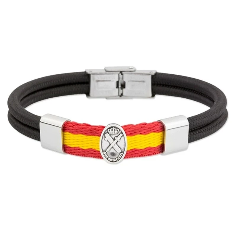 Pulsera acero inoxidable rodiado colección Soul emblema Guardia Civil