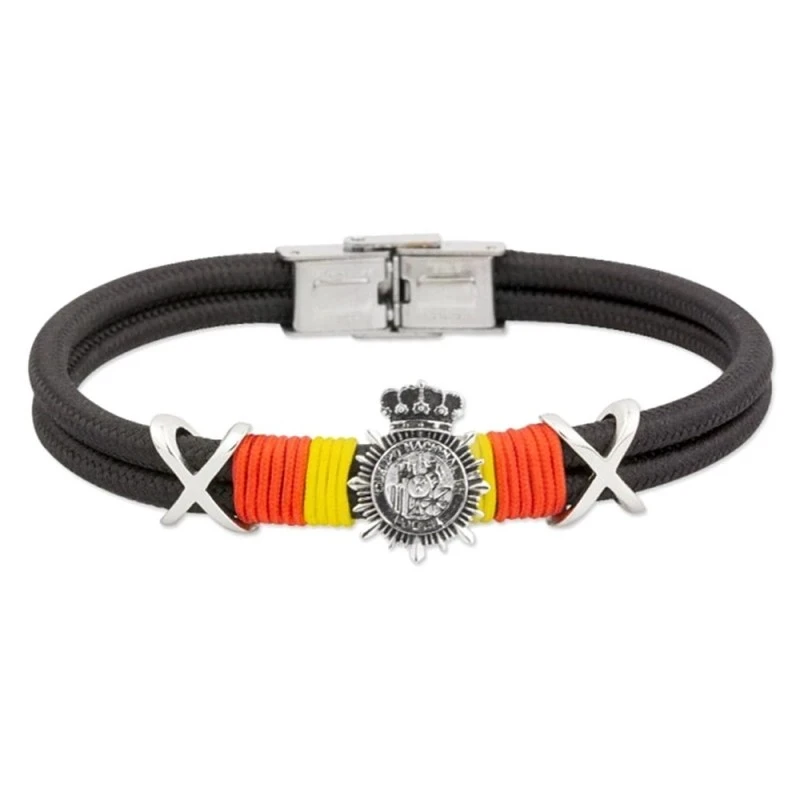 Pulsera colección Soul acero inox. rodiado Cuerpo Nacional de Policía