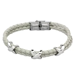 Pack padre marcapáginas pulsera llavero acero inoxidable rodiado NO H