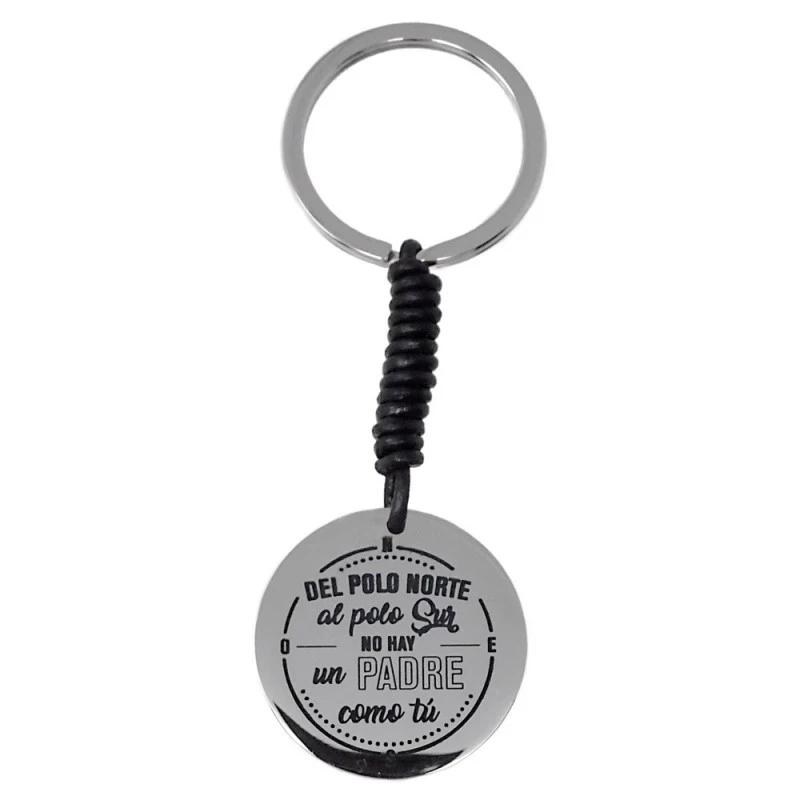 Pack padre marcapáginas pulsera llavero acero inoxidable rodiado NO H