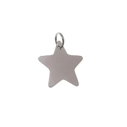 Colgante plata Ley 925m mujer 15 mm. estrella lisa