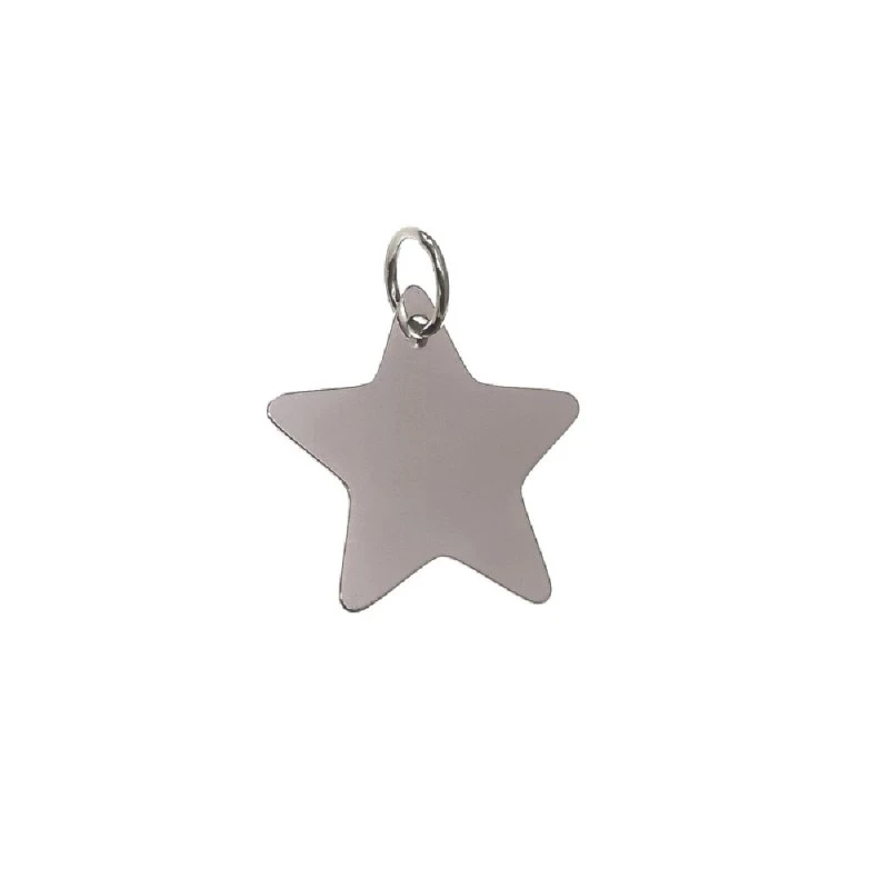 Colgante plata Ley 925m mujer 15 mm. estrella lisa