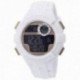 Reloj Superdry SYG193WRG Radar Rescue digital multifunción silicona blanco detalles dorados