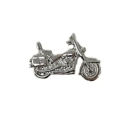 Pin metálico moto clásica 26 mm. plateado liso