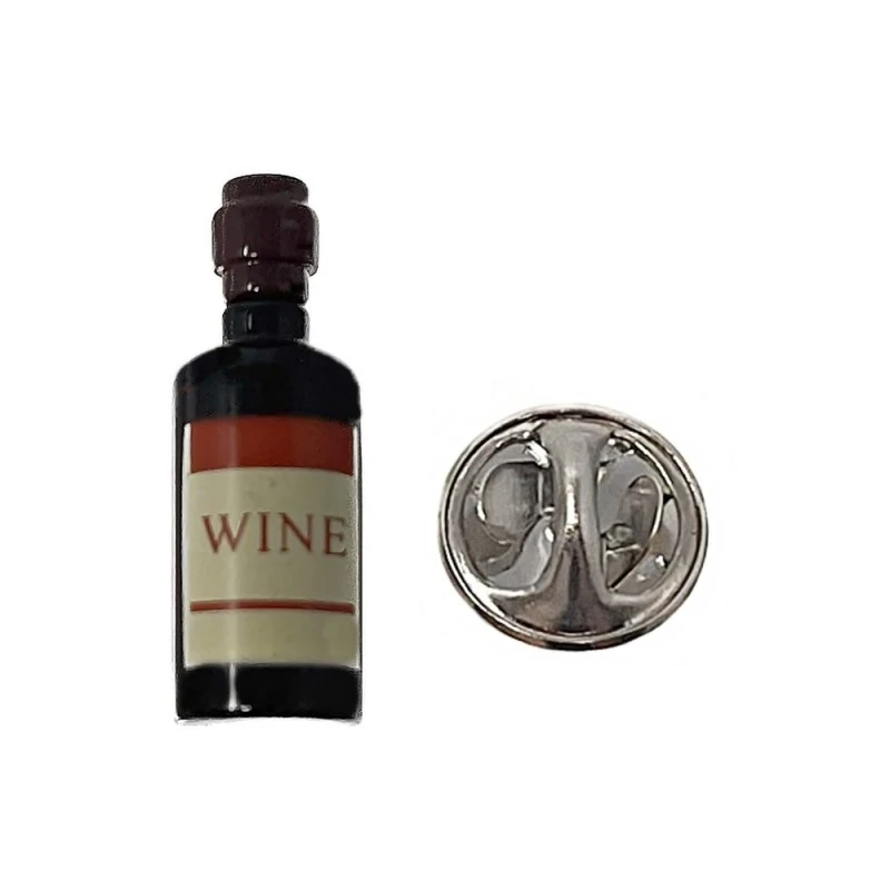 Pin metálico botella vino 23 mm. esmaltado