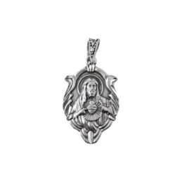 Corazón de Jesús Virgen del Carmen Escapulario Plata Ley 925m unisex